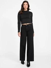 Sexy Cashmere-Blend Palazzo Jeans