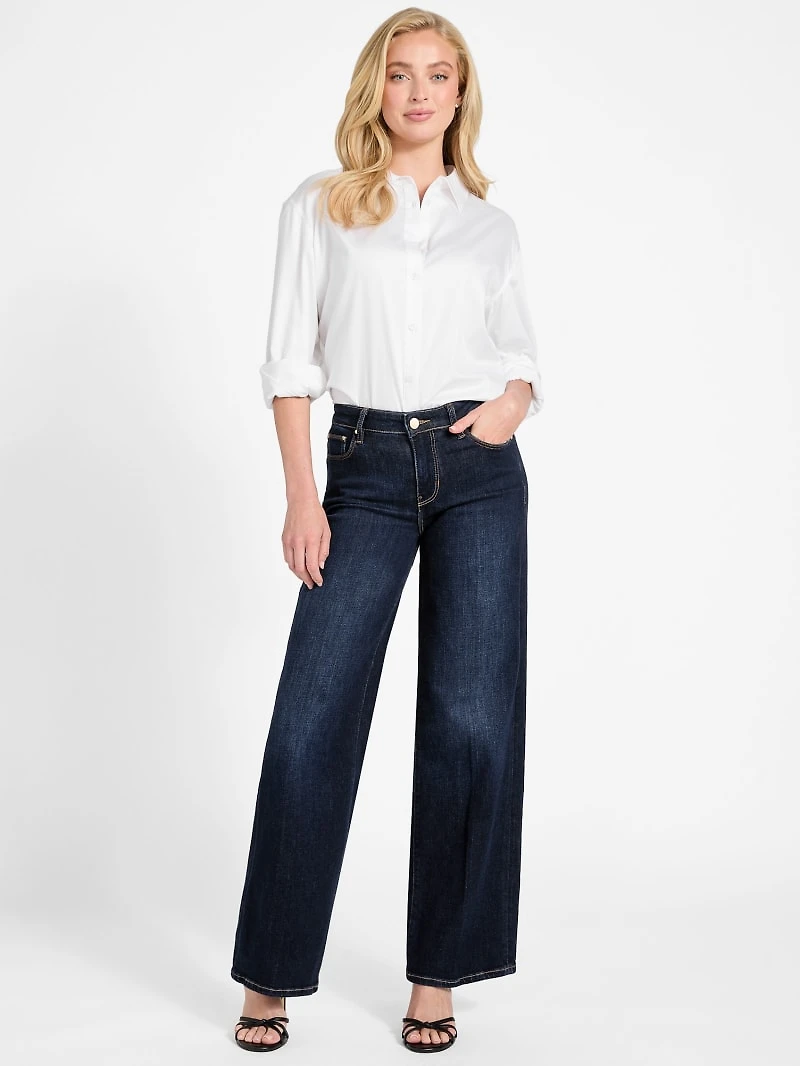 Mid-Rise Sexy Palazzo Wide-Leg Jeans