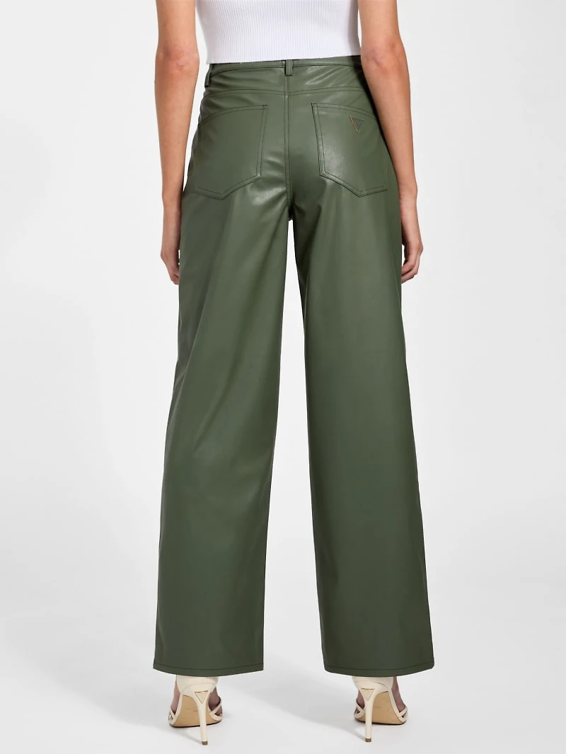 Alix Faux-Leather High-Rise Straight Pants
