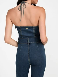 Eco Rebel Halter Denim Jumpsuit
