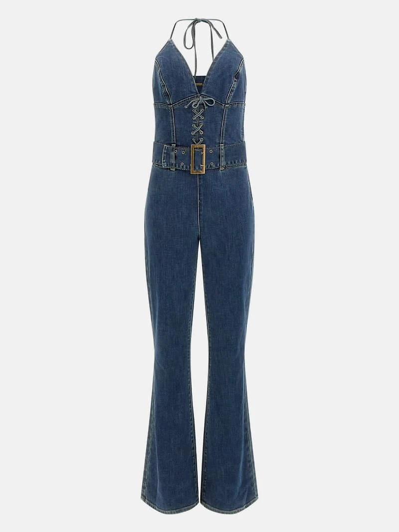 Eco Rebel Halter Denim Jumpsuit