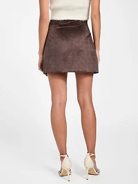 Eco Camryn Faux-Suede Mini Skirt