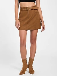 Erin Faux-Suede Mini Skirt