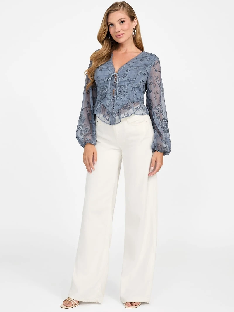Seiah Tie-Front Top
