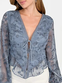 Seiah Tie-Front Top