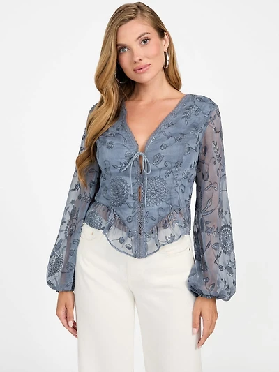 Seiah Tie-Front Top