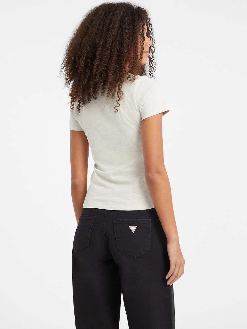 Slim Heathered Stamp Logo Tee