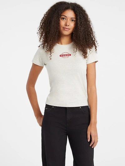 Slim Heathered Stamp Logo Tee