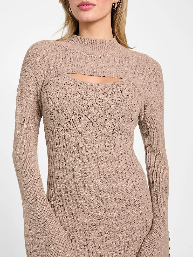 Shinju Sweater Dress with Shrug
