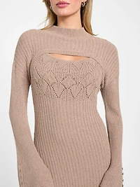 Shinju Sweater Dress with Shrug