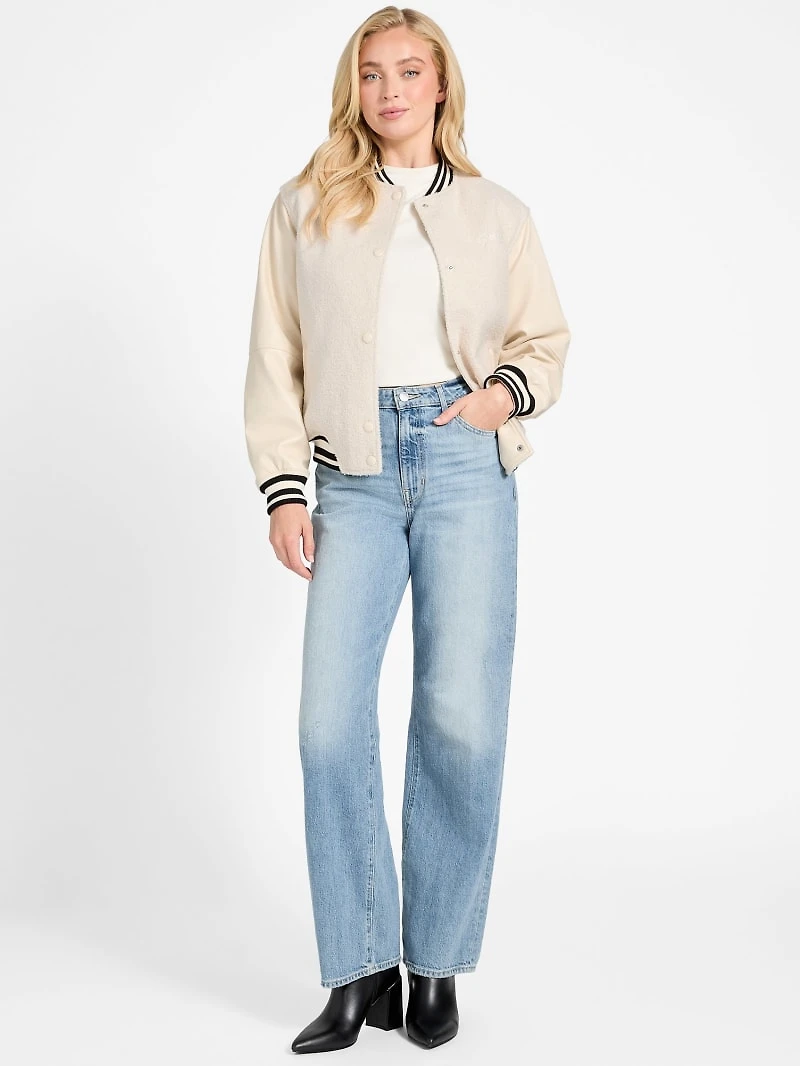 Eco Danielle Boucle Varsity Jacket