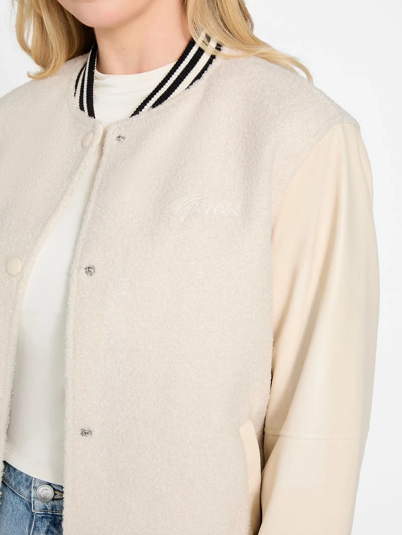 Eco Danielle Boucle Varsity Jacket