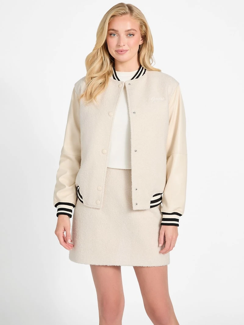 Eco Danielle Boucle Varsity Jacket