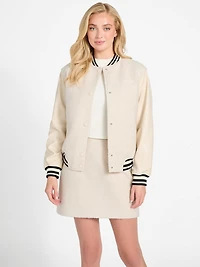 Eco Danielle Boucle Varsity Jacket