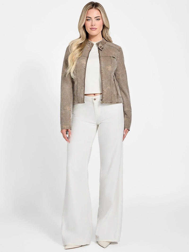 Estell Faux-Suede Moto Jacket