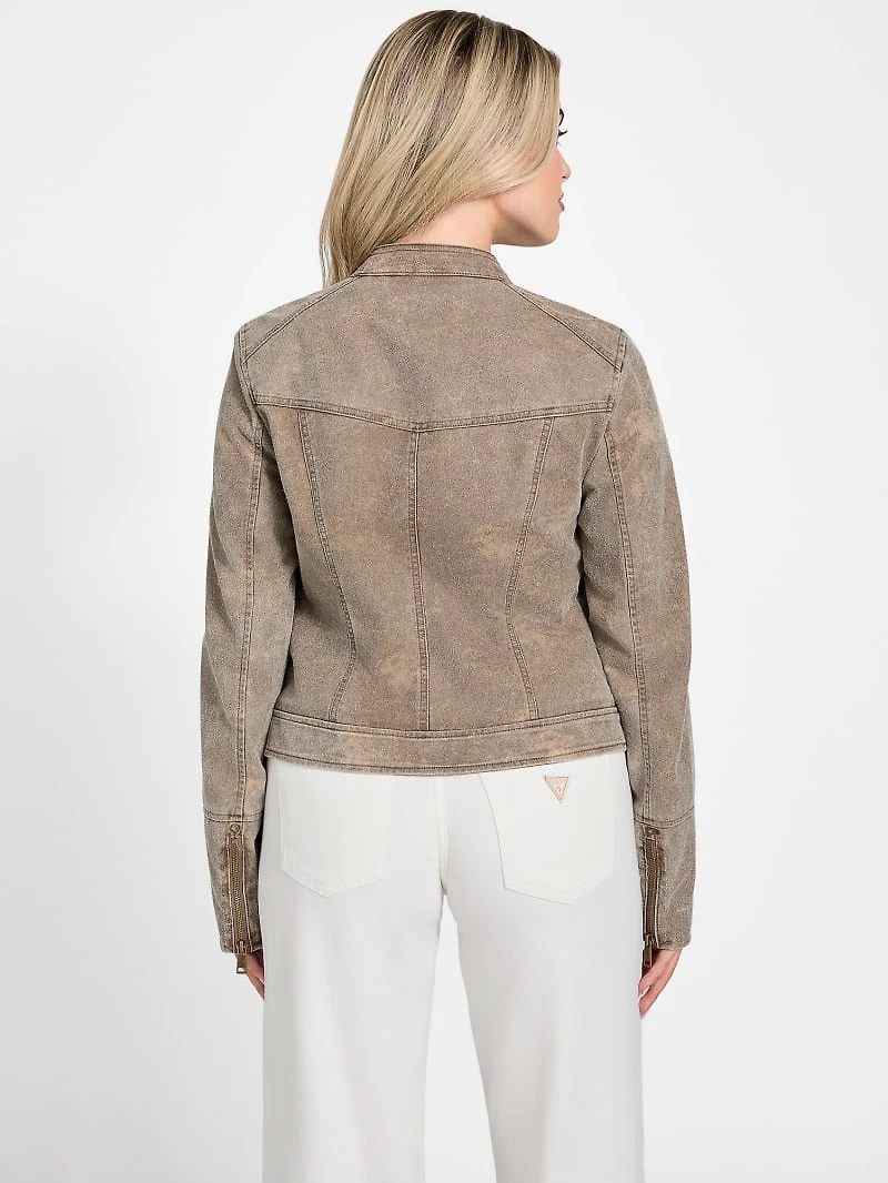 Estell Faux-Suede Moto Jacket