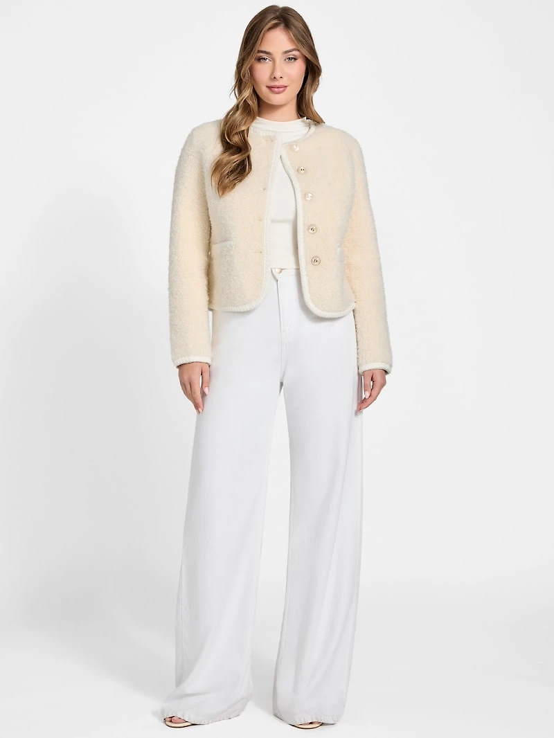 Ivana Faux-Fur Buttoned Jacket