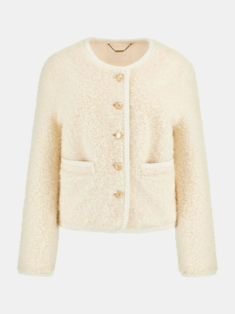Ivana Faux-Fur Buttoned Jacket