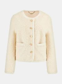 Ivana Faux-Fur Buttoned Jacket