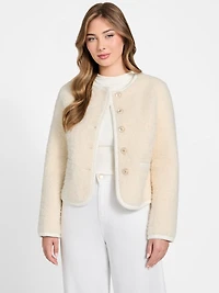 Ivana Faux-Fur Buttoned Jacket