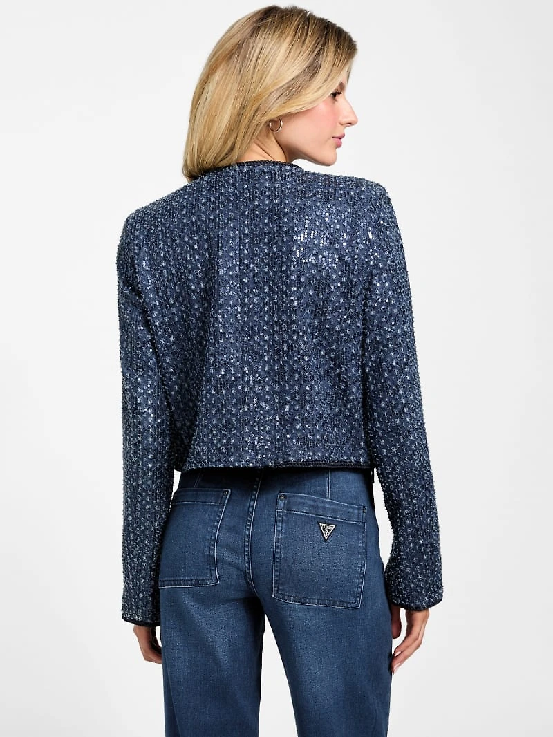 Elisa Sequin Denim Jacket