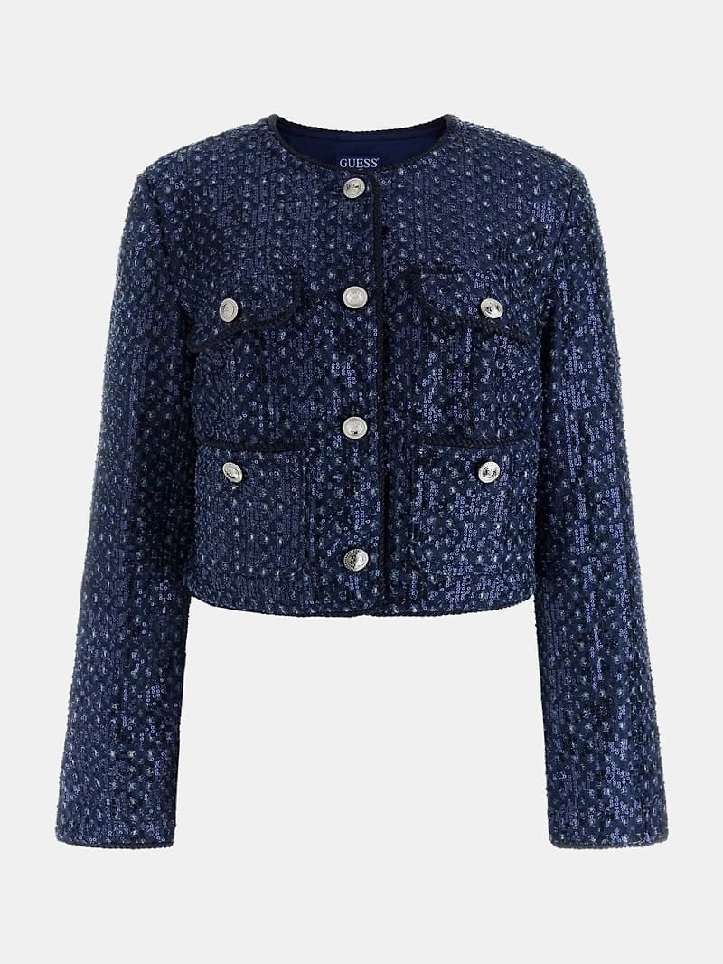 Elisa Sequin Denim Jacket