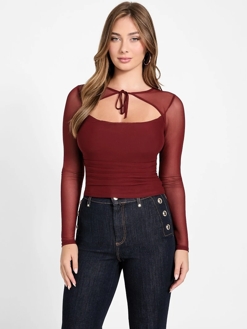 Eco Lauryn Tied Mesh Top