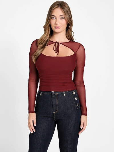 Eco Lauryn Tied Mesh Top