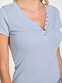 Eco Kyla Ribbed Henley