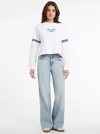 Ribbed Crewneck Sweatshirt