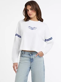 Ribbed Crewneck Sweatshirt