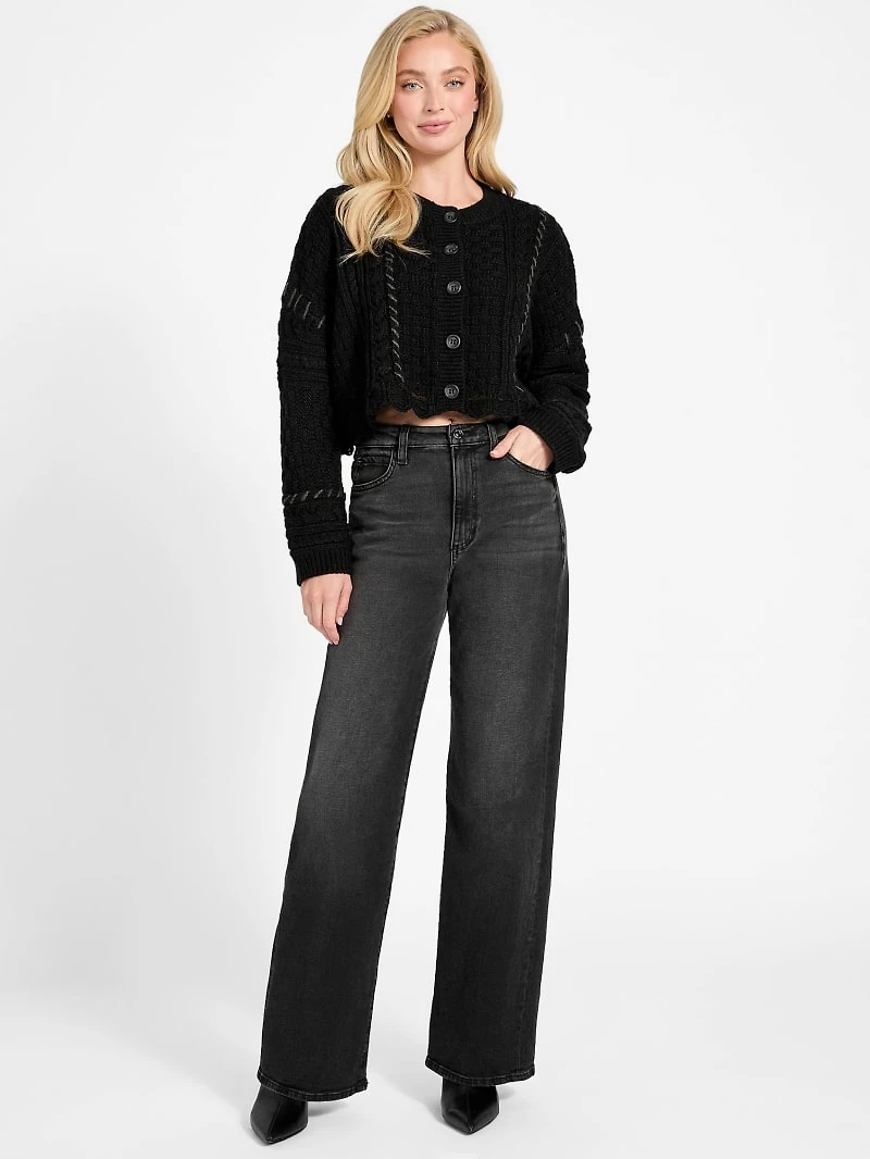 Kaori Wool-Blend Stitched Cardigan