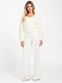 Niko Fuzzy V-Neck Sweater