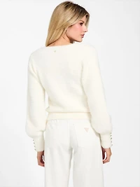 Niko Fuzzy V-Neck Sweater