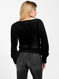 Niko Fuzzy V-Neck Sweater