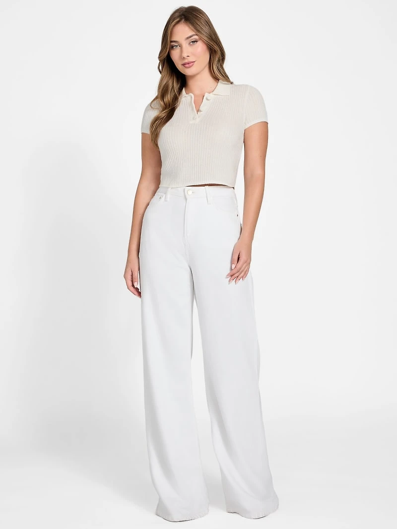 Mona Chenille Crop Polo