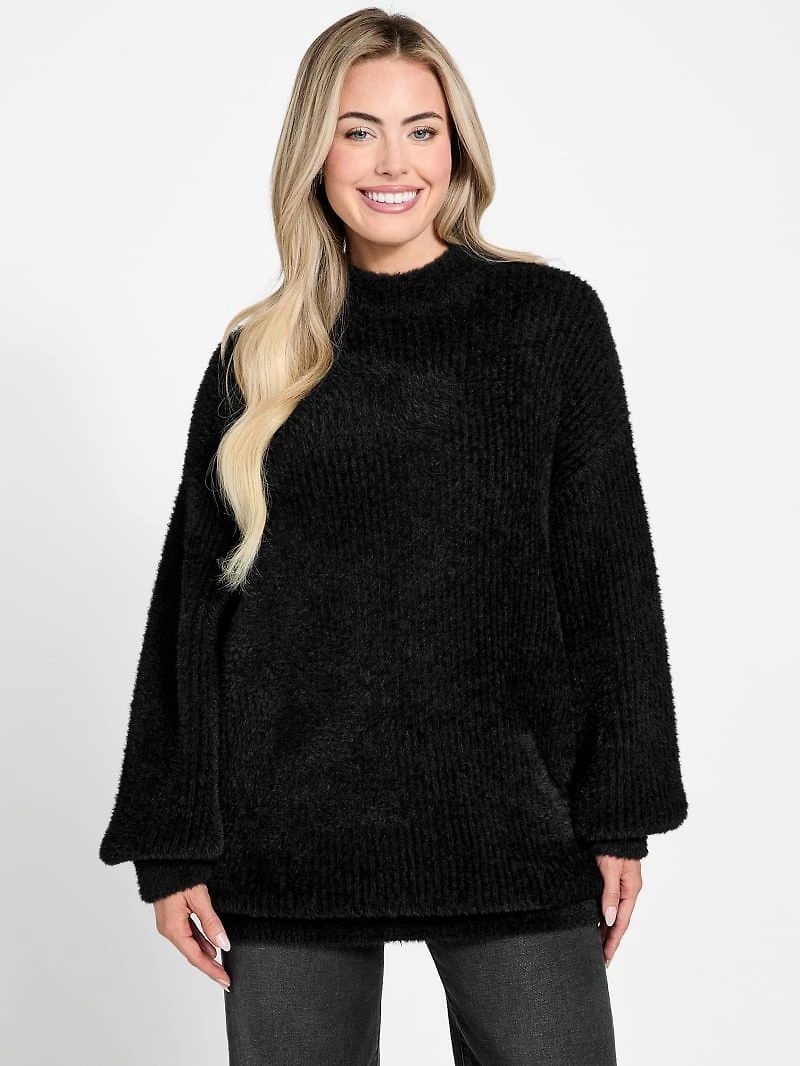 Torri Faux-Fur Tunic Sweater