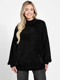 Torri Faux-Fur Tunic Sweater
