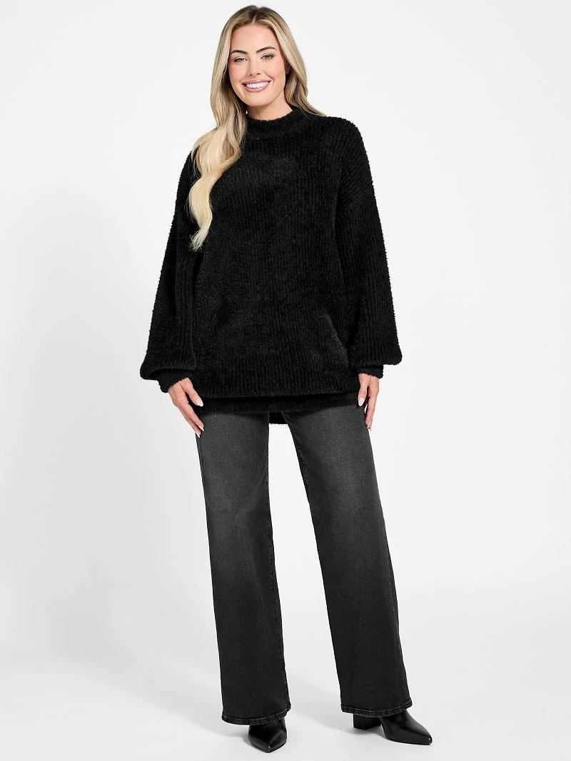 Torri Faux-Fur Tunic Sweater