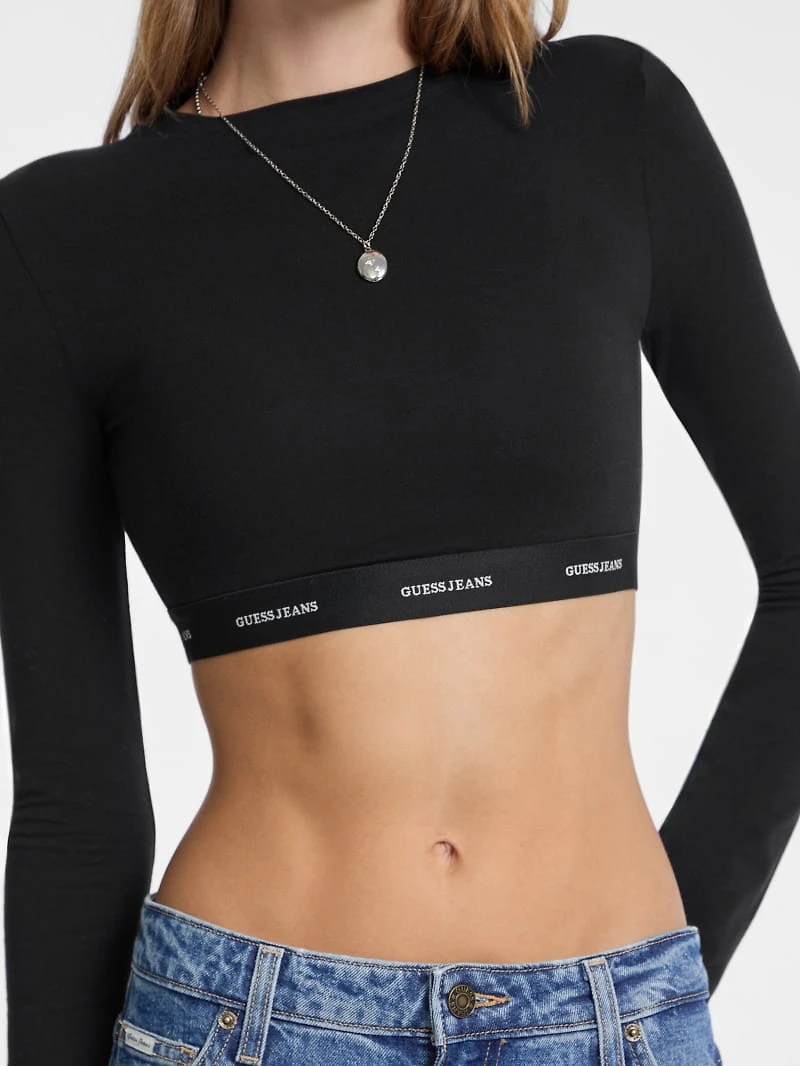 Logo-Tape Crop Top