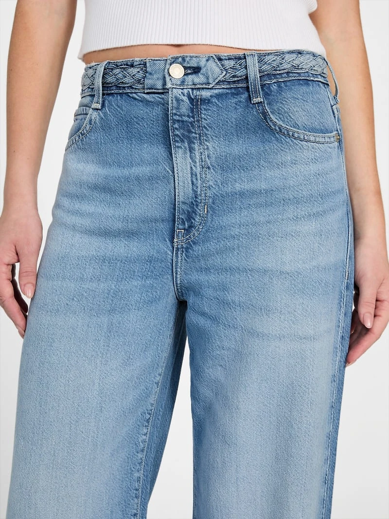 Eco Featherweight Braided Wide-Leg Jeans