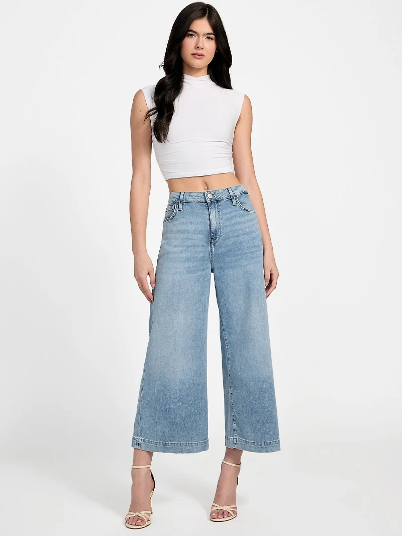 Eco Bellflower Cropped Wide Leg Jeans