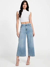 Eco Bellflower Cropped Wide Leg Jeans