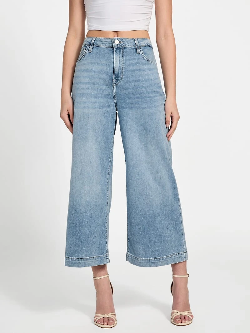 Eco Bellflower Cropped Wide Leg Jeans