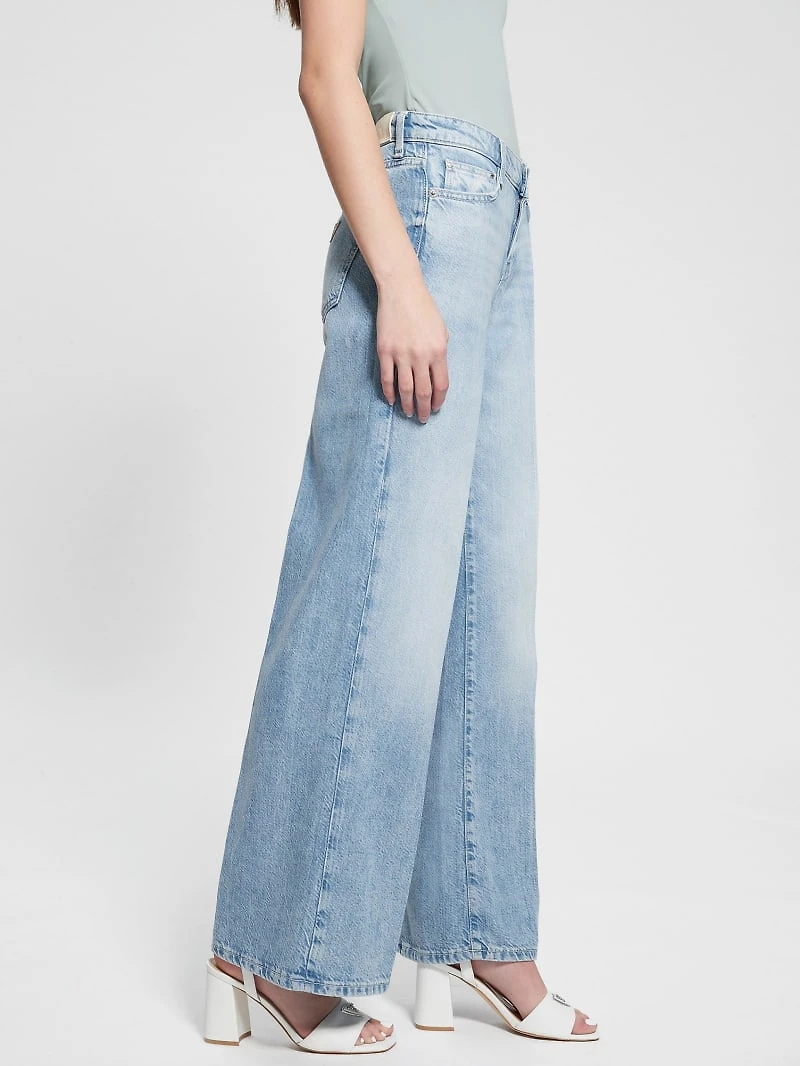 Eco Featherweight Mid-Rise Palazzo Jeans