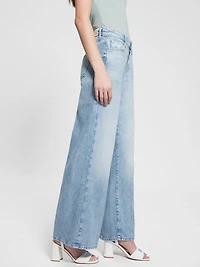 Eco Featherweight Mid-Rise Palazzo Jeans
