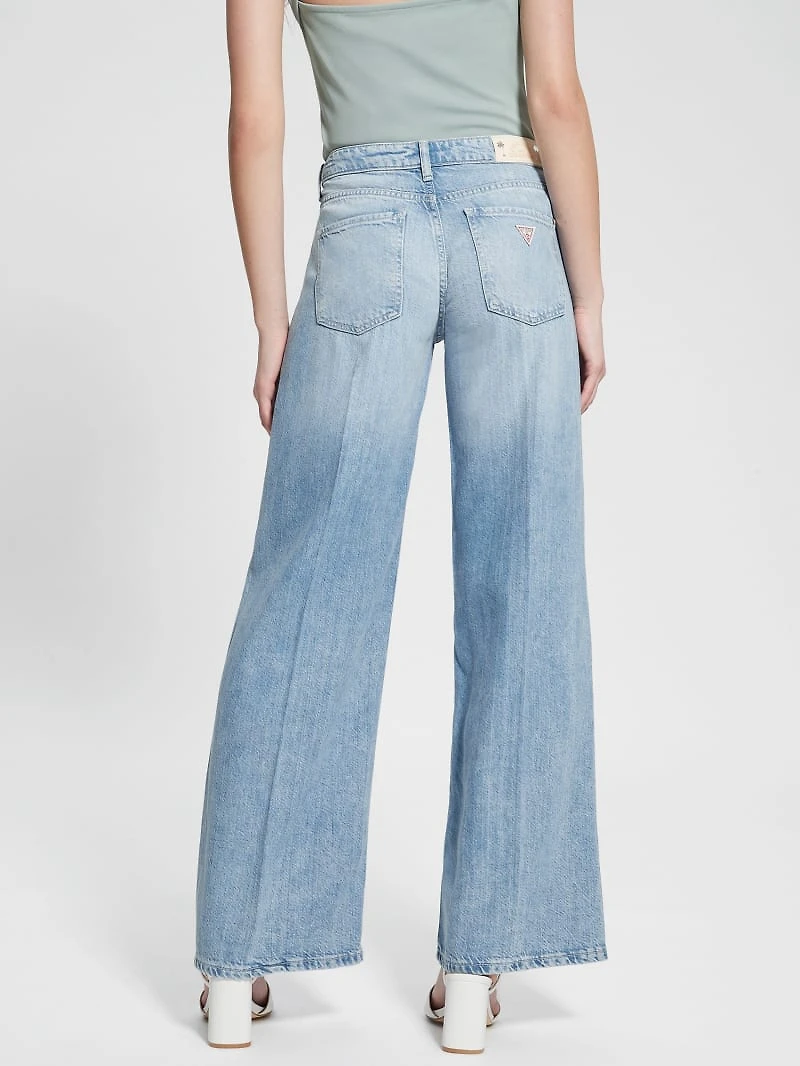 Eco Featherweight Mid-Rise Palazzo Jeans