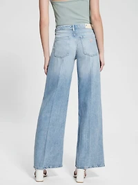 Eco Featherweight Mid-Rise Palazzo Jeans