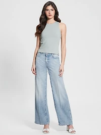 Eco Featherweight Mid-Rise Palazzo Jeans