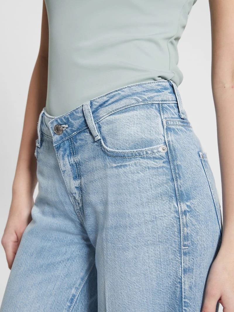 Eco Featherweight Mid-Rise Palazzo Jeans